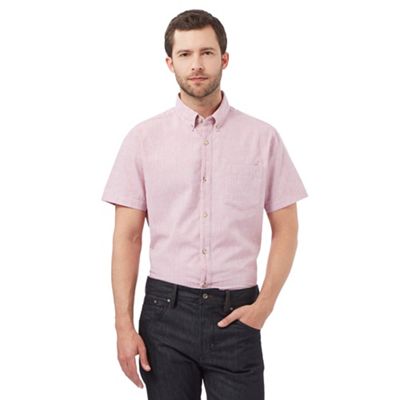 Jeff Banks Pink linen textured shirt
